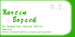 martin bozsek business card